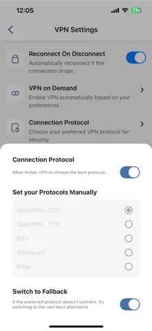AviteoVPN screenshot